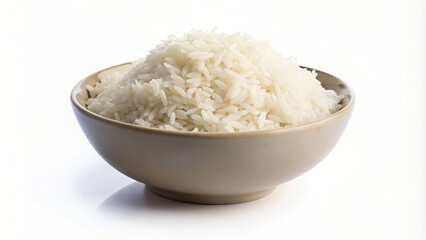 Steamed Rice on Plate
