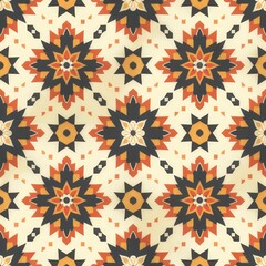 Seamless southwestern pattern Characterized by warm shades