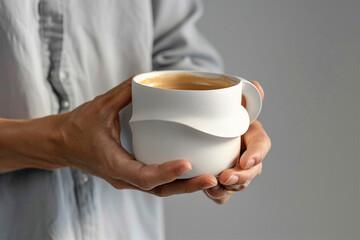 person holding coffee cup