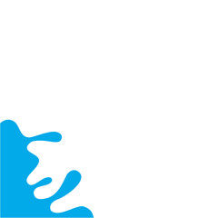 Splash Water Illustration In The Corner