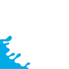 Splash Water Illustration In The Corner