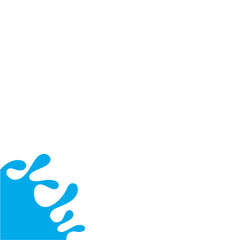 Splash Water Illustration In The Corner