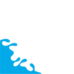 Splash Water Illustration In The Corner