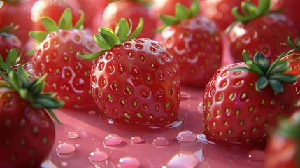  Close Up of a Group of Strawberries © olegganko