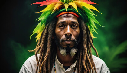 Marijuana-Smoking Rastafari Poster