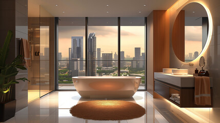 Hotel Bathroom with Panoramic Panache