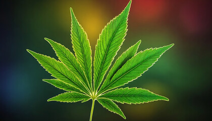 Reggae Cannabis Leaf Digital Art