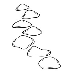 Stone Path Outline Vektor 
