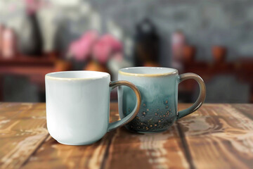 Fototapeta premium cup of coffee on table