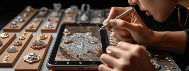 A mobile app for custom jewelry design, where users can sketch in 2D and see their creations rendered in 3D.