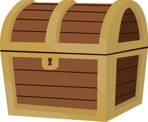 vector wooden treasure box