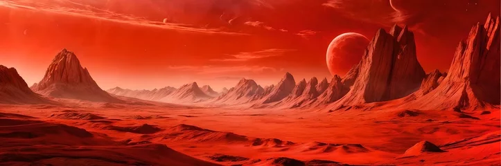Outdoor kussens  alien landscape red © abdelaziz