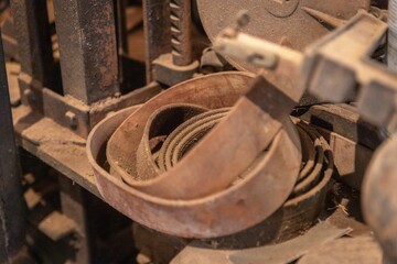 Close-up of a woodworker's joinery machine