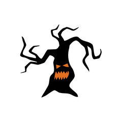 Hallowen Tree Illustration 