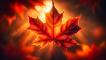 Harvest Symphony: Maple Leaf in Autumn's Full Splendor