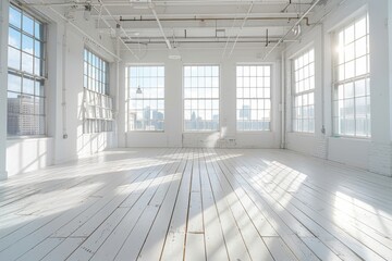 Spacious Empty Loft with Bright Natural Light - 767982504