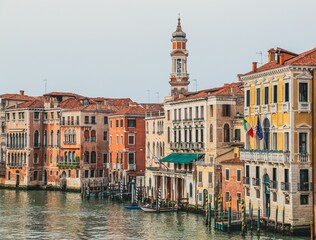 Cityscape Venice surrounded by buildings