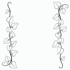 Floral ivy drawing decorative ornament flat design. - 767983337