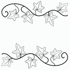 Floral ivy drawing decorative ornament flat design. - 767983380