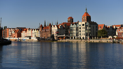 Obraz premium Poland, Gdansk, 10 August 2023. View of the main street of the city.