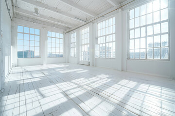 Spacious Empty Loft with Bright Natural Light - 767984507