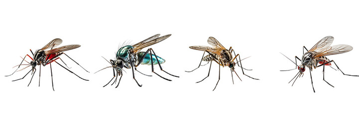 Set of mosquito on transparent background Remove Png