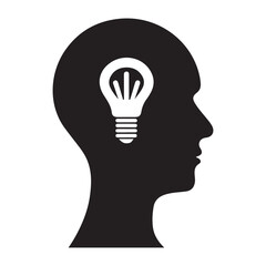 Idea Silhouette clipart on a white background