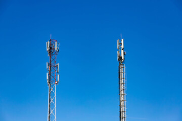 Cellular Base Station or Base Transceiver Station. Telecommunication tower. Wireless Communication...