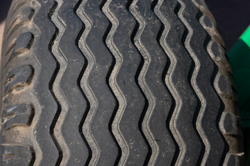Tire tread from an agricultural machine, tractor.