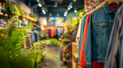 Obraz premium Shopping Retail Space, Fashionable Clothing Store, Modern Boutique Interior Design