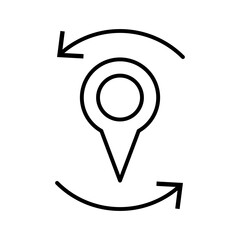 Location pin icon. Map marker pointer. GPS.