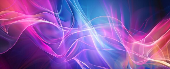 Flowing abstract in tones of pink and blue, simulating a luxurious satin texture for design and backgrounds.