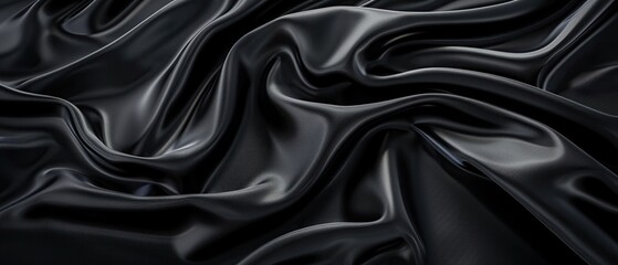 Luxurious black velvet texture in a detailed illustration, embodying richness ,3D render