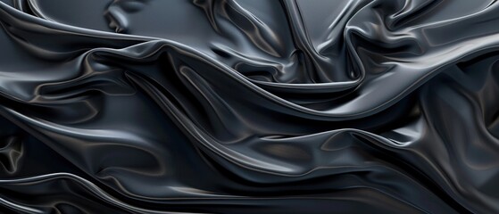 Luxurious black velvet texture in a detailed illustration, embodying richness ,3D render - obrazy, fototapety, plakaty
