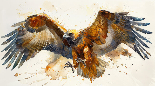A portrayal of a giant roc the legendary bird of prey