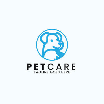 Pet care logo, Pet Dog Care logo design