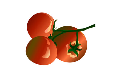 Three red tomatoes