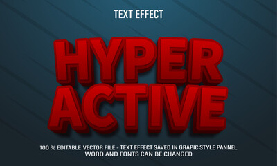 Hypeer Active 3d editable text effect style