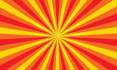 abstract Orange color comic background with gaming rays