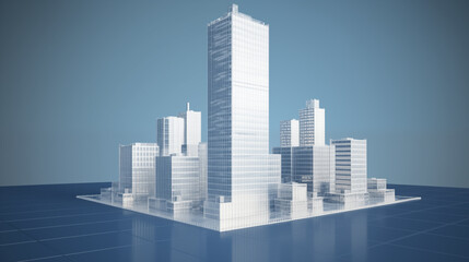 3D building model,created with Generative AI tecnology.