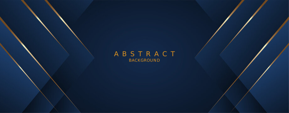 luxury premium blue background and gold lines