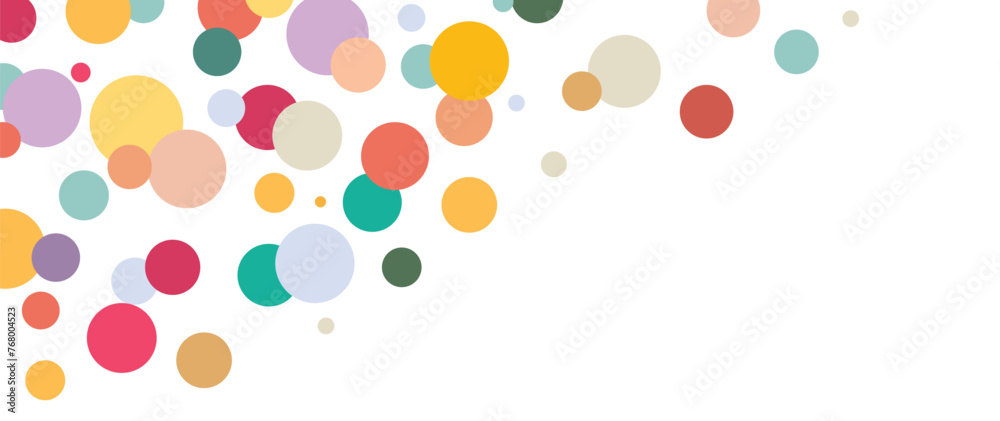Aufkleber circles random color background vector, abstract round blobs overlap bubble multicolor design graphi