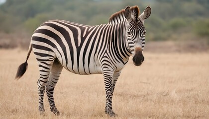 Fototapeta na wymiar A Zebra In A Safari Adventure