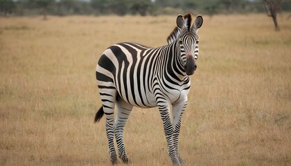 Fototapeta na wymiar A Zebra In A Safari Tour