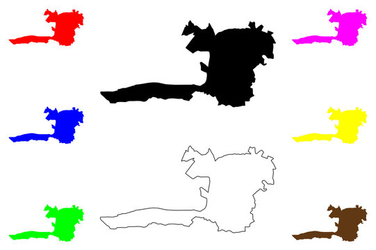 Fusagasuga city (Republic of Colombia) map vector illustration, scribble sketch Fusagasug&aacute;, Fusa map
