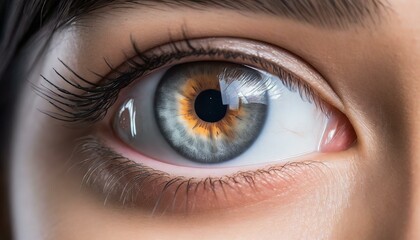 Close-up of a female eye of an Asian woman