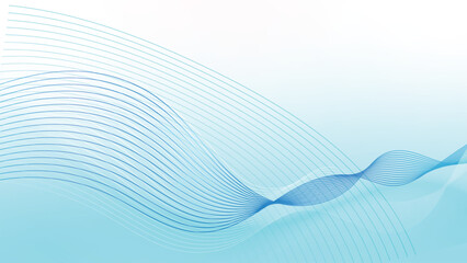Vector abstract blue gradient wave style background  technology