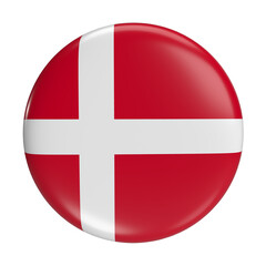 Obraz premium Denmark flag icon - Euro 2024