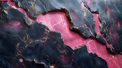 Abstract background, black and pink marble - obrazy, fototapety, plakaty
