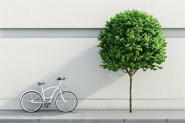 Bicycle on green background. - 768013171